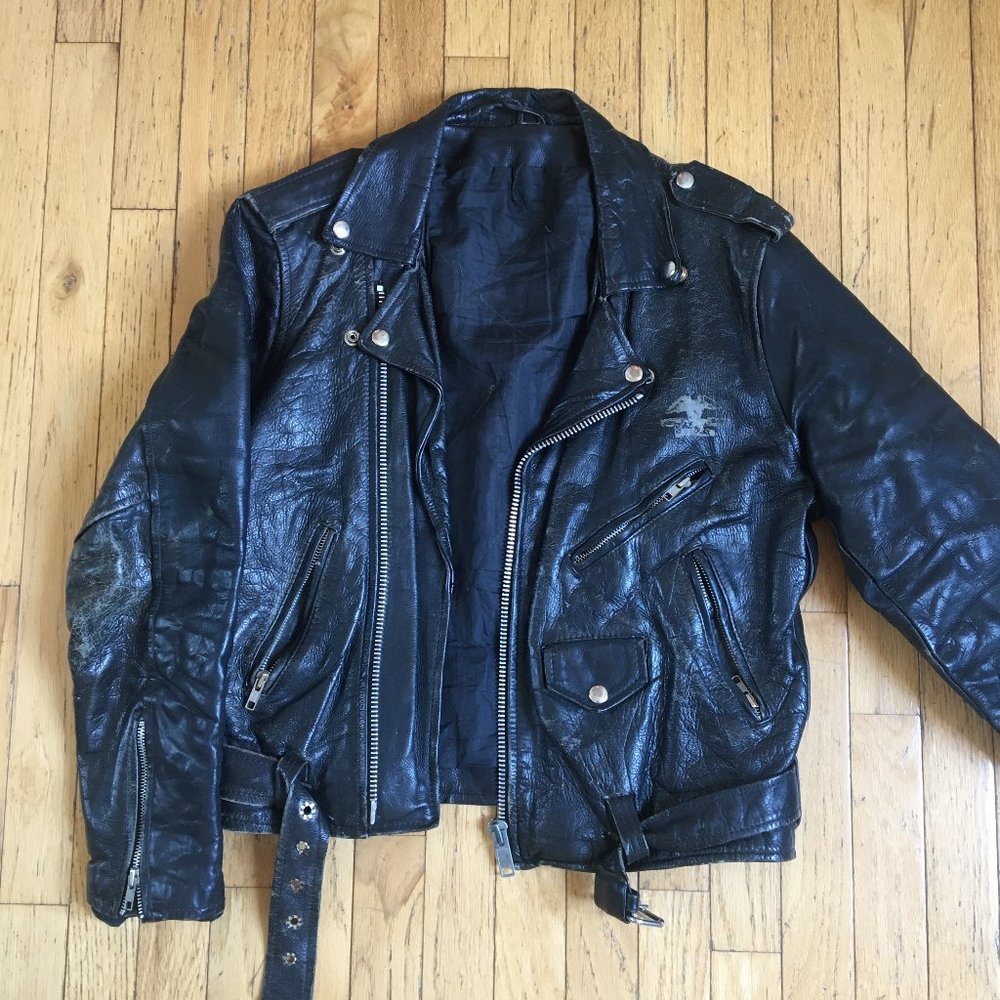 Vintage Black Leather Jacket